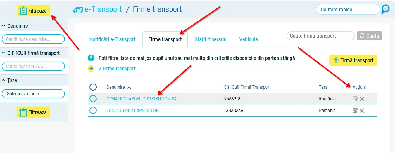 Cum transmiți notificarea e-Transport - pasul 15
